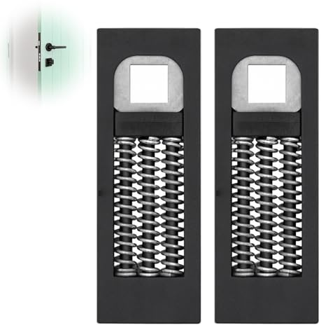 Briking UPVC Door Handle Springs, 2Pcs Replacement Door Handle Springs Cassette Loaded Mechanism Stop Sagging Handles Compatible with Hoppe & Most UPVC Door Handles Durable Steel Build (Black)