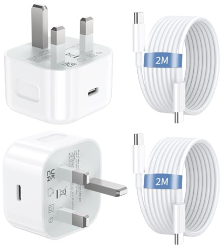 iPhone 17 Charger 40W 2 Pack iPhone 17 16 15 Fast Charger with 2M USBC Cable and Plug Compatible with iPhone 17 Pro Max/17 Pro/17Plus/16/16 Pro Max/15/15 Plus/15Pro Max, iPad Pro/Air/Mini/11th/10