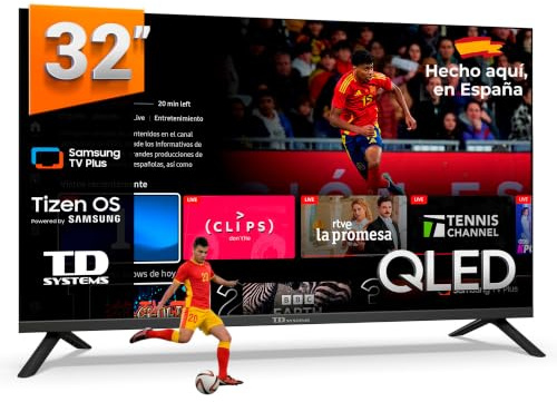 TD Systems - Smart TV 32 Pulgadas QLED con Tizen OS 8.0 Powered by Samsung, Televisión HDR10 con Sintonizador Triple, Televisores del 2026 | PRIME32QC22TIZEN