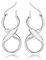 Tuscany Silver Damen Creolen Sterling Silber Zahl Acht