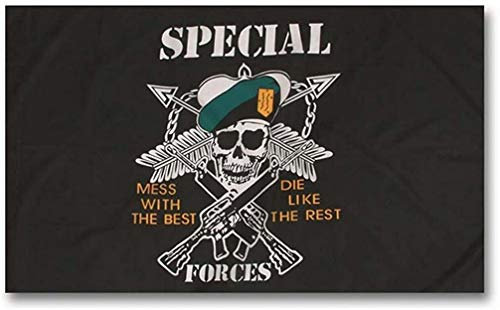 Mil-Tec Unisex – Erwachsene Flagge-16789000 Flagge, Motiv Us Spec.Forces, One Size