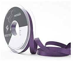 Berisfords Double FACE Poly Satin Ribbon, BlackBerry, 10 mm