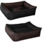 BedDog 2in1 Hundebett MAX Quattro, großes Hundekörbchen aus Cordura, waschbares Hundebett mit Rand, Hundesofa für drinnen, draußen, XL, Mocca, schwarz-braun