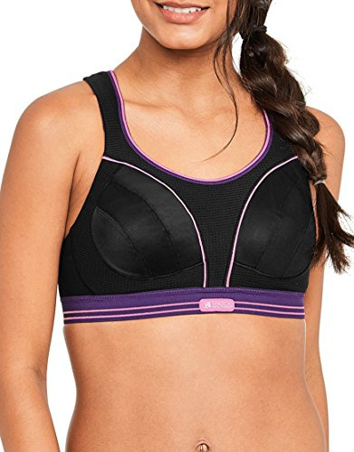 Shock Absorber Women's Ultimate Run Sports Bra - Black/Purple, Size 30F