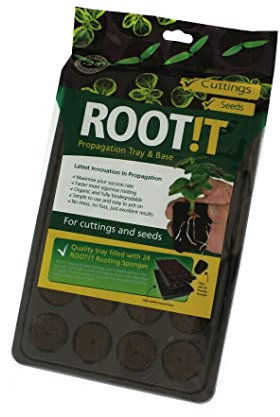 Root it 24 Propagation Insert & Trays Starter Plugs Seeds Cuttings Base Root! (ROOT!T 24 Cell Filled)