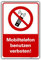 Mobiltelefon benutzen verboten Schild