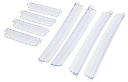 sourcingmap 8pcs Clear Rubber Automobile Car Body Door Side Edge Guard Strip