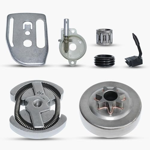 Haishine .325-7T Tamburo frizione Cuscinetto Pompa dell'olio Kit ingranaggio a vite senza fine per Husqvarna 137 136 141 142 36 41 Motosega # 530014949 530069342
