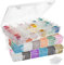3 Pack Jewellery Organiser Box for Earrings, Clear Plastic Bead Storage Containers for Crafts (36 Compartments)