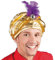 Arabische Kopfbedeckung/Gold/Glänzender Sultan-Hut für Erwachsene/EIN Blickfang zu Fasching & Karneval