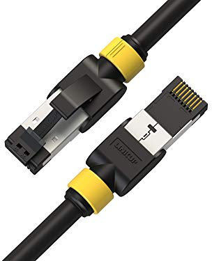 LINKUP - Getestet mit Versiv┃Cat7 Ethernet Patchkabel - 150cm (3er Pack) 10G Doppelt geschirmt RJ45 s/FTP Netzwerk Internet LAN Schalttafel Router Gaming Extreme Höchstgeschwindigkeit┃26AWG Schwarz