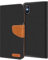 Verco für iPhone XS Max Hülle, Schutzhülle für Apple iPhone XS Max Tasche Denim Textil Book Case Flip Case Klapphülle, Schwarz