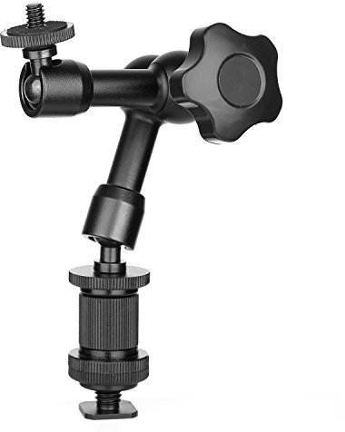 ChromLives 7 Magic Arm Articulating Magic Friction Arm Adjustable w/Hot Shoe Mount 1/4 Tripod Screw for DSLR Camera Rig/LCD Monitor/DV Monitor/LED Lights/Flash Light/Microphone