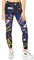cosey - Neon Line Leggings - knallige Farben- in verschiedenen Leuchtend bunten Designs (Einheitsgröße) (Pop Scribble)