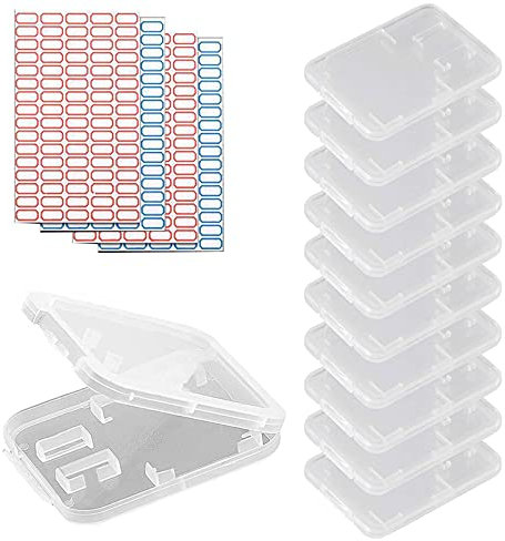 Dancepandas Speicherkarten Hülle 50PCS Speicherkarten Schutzbox Speicherkartenetui Memory Card Case für SD miniSD microSD und MMC Speicherkarten TF Karte, Wasserbeständig, Stoßfest