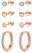 Ohrringe Set Ohrringe Silber 925, 4 Paar Ohrstecker Silber 925 Creolen Ohrringe Gold/Silber/Rosegold con Cubic Zirkonia, Kleine Ball Flache Ohrstecker Set für Damen Herren Mädchen 4 5 12mm rosegold
