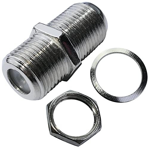 AERZETIX - C52684 - Satz von 25 Steckverbinder verbinder anschlüsse stecker kupplungen weiblich buchse auf weiblich buchse typ F zum einschrauben - satellitenkabel mit mutter und unterlegscheibe