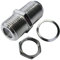 Aerzetix - C52684 - Set di 25 connettori/raccordi/spine/accoppiatori femmina a femmina tipo F per avvitare - cavo satellitare con dado e rondella
