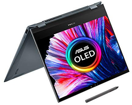 ASUS Laptop ZenBook Flip OLED UX363EA 13.3 Intel EVO Convertible Laptop (Intel i5-1135G7, 16GB RAM, 512GB SSD, Backlit Keyboard, Windows 11) Includes Stylus, USB-C to Audio Jack