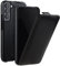 STILGUT UltraSlim kompatibel mit Samsung Galaxy S22 Plus Hülle - Samsung S22 Plus Flip Case aus Leder, Klapphülle, Handyhülle, Lederhülle - Schwarz