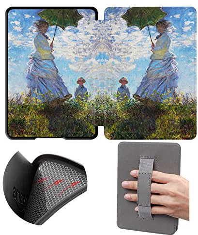 6.8 Inch Soft Protective Case for Kindle Paperwhite Fits 11th Generation 2021, Model M2L3EK & M2L4EK with Auto Wake/Sleep and Hand Strap - Durable Shockproof Case