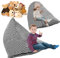 AMIGOB DBREAKS Sitzsack Kinder, Spielzeug Aufbewahrung, Organizer für Kuscheltier, stofftier, faltbar Aufbewahrungstasche, extra groß 200L Sitzsäcke Stühle Sofa-Sitz (Streifen)