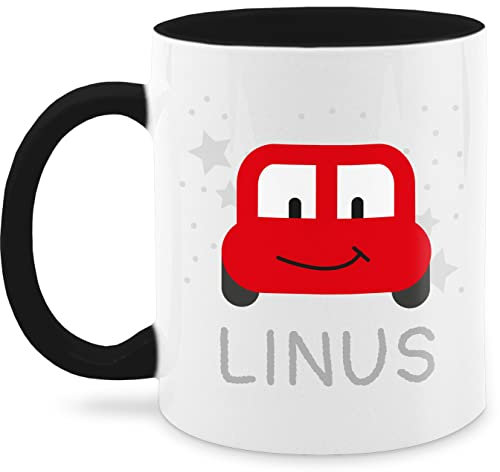 Tasse Tassen 325ml - Spielzeug Auto und Dein Name - 325 ml - Schwarz - fanmug junge sportwagen cars wunschname kaffeetasse kinder häferl personalisierte kaffeetassen teetasse spülmaschinenfest