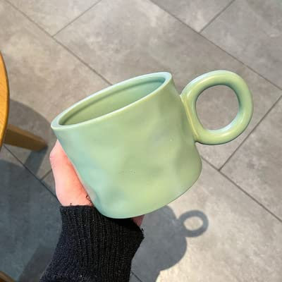 YIPOCH Mug, Big Ear Ceramic Cup, Office Coffee Cup, Niche Design, Creative Splash Cup, Couple Cup