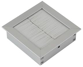 TKB001 Tisch Kabeldurchlass Geteilte Bürstendichtung (grau), Kabeldose, für mehrere Kabel
