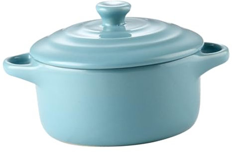 MAGICLULU 1pc Oven Proof Ceramic Dishes Microwave Oven Safe Bowl Ramen Bowl Tagine Double Handle Bowl Microwave Oven Compatible Bowl Stew Bowl Stew Pot Baking Bowl Soup Bowl Microwaveable