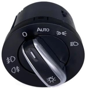 Kompatibel Mit VW Für Golf MK5 MK6 Für TIGUAN 2008 2009 2010 2011 2012 Autozubehör Auto-Einstellung Scheinwerfer Nebelscheinwerfer Schalter Steuertaste 5ND941431B Auto Hauptlichtschalter (Color : Set