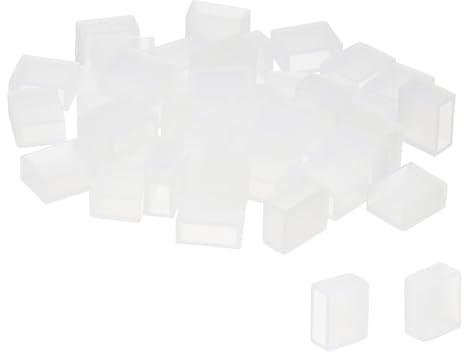 PATIKIL Silikon-Endkappenabdeckung für LED-Streifen, 40er Packung, IP67 wasserdicht, passend für 3528/2835 8mm breite LED-Streifen