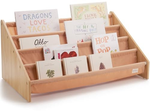 Dekoratives Bücherregal für Kinder – schönes Regal zum Präsentieren aller Bücher Ihres Kleinen – der perfekte Kinderzimmer-Organizer für Ihr Baby Mädchen oder Jungen Montessori-Schlafzimmer oder