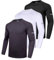 AMZSPORT 3er Herren Langarmshirt Funktionsshirt Langarm Schnelltrocknendes Laufshirts, Atmungsaktiv Trainingsshirt Oberteil Sportshirt T-Shirt Gym Fitness, Schwarz Weiß Grau XL