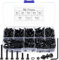 705 Pz M3 Set di Viti e Dadi, Testa Esagonale, con Rondella, Viti e Bulloni e Dadi Esagonali Set, Esagonale Nero, Assortimento Bulloni a Testa