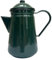 Elegante caffettiera tradizionale smaltata verde, capacità 1,5 pinta, ideale per uso domestico ed esterno, con manico e coperchio