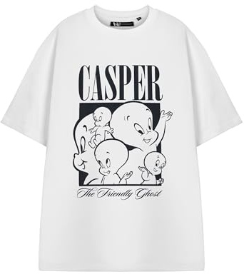 Casper Unisex Short Sleeved T-Shirt | Friendly Ghost Graphic Tee | Classic Cartoon Character Top for Men and Women | Retro Casper & Friends Apparel Gift