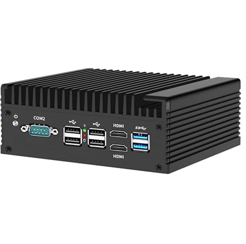 PcZinophyte Firewall Appliance Mini PC 12. Gen N100 2.5G Soft Router 4X i226-V LAN DDR5 2*COM Längere Flossen Effiziente Kühlung