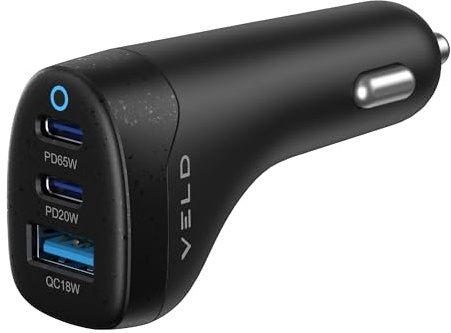 VELD Super Fast Car Charger - 3 Port 100W USB Multi Charger - Universal - QC 3.0 PD Fast USB - Cigarette lighter Port - Major Brand Compatible