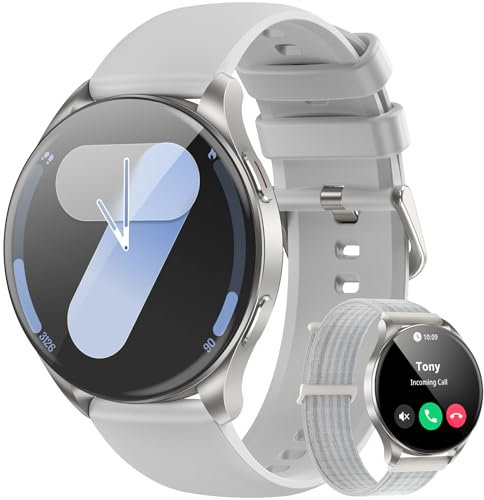Blackview Smart Watch for Men Women Answer/Make Call, 1.43 AMOLED Ultra-HD Screen Fitness Watch with Heart Rate/Sleep/SpO2/Stress Monitor, 110+Sports IP68 Waterproof Activity Tracker for iOS Android