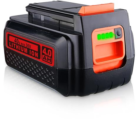 Prezoye LBXR36 4,0Ah Li-ion Ersatzakku für Black+Decker 36V Akku Kompatibel mit Black und Decker Akku 36V(40V MAX) LBX2040 LBXR2036 LBX36 BL20362 mit LED-Anzeige