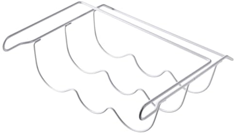 White Iron Beer Holder Fridge Storage Rack Hanging Organizer for Soda and Beer Cans Practical Refrigerator Wine Glass Shelf for Kitchen Bar Office Use