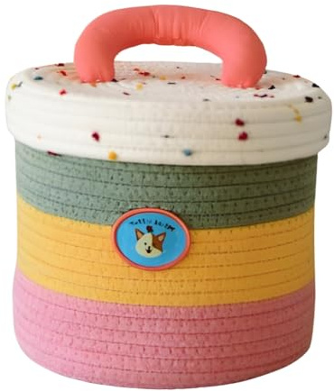 Pqahffowr Woven Storage Basket Living Room Desktop Sundries Storage Basket Toy Storage Box A