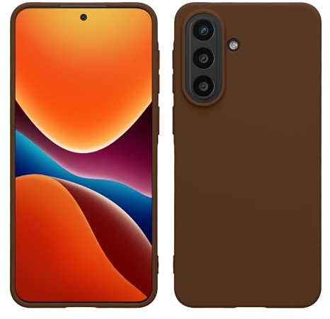 kwmobile Hülle für Samsung Galaxy A57 5G TPU Case - Handyhülle unterstützt kabelloses Laden, Flexible Schutzhülle, gummiertes Cover in Chocolate