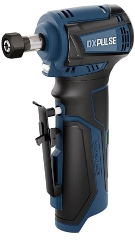 DXPULSE 12V Brushless Right Angle Die Grinder - Cordless Bare Unit | Compact 90° die grinder with 4-speed control, variable trigger, LED light for DX12 interchangeable battery system.