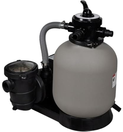 Kaloriko Pompe à Filtre à Sable 600 W 17000 l h, Filtre Cartouche, Pompe epurateur Sable, Filtration systeme, purificateur, Nettoyage Entretien Piscine Hors Sol enterree Exterieur Jardin Eau Propre