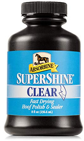 Absorbine Supershine Hoof Polish and Sealer, Quick Dry Formula, Clear High Gloss, 8oz
