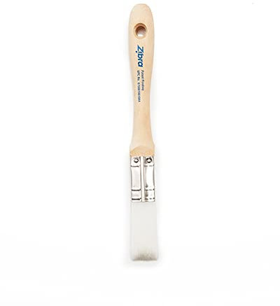 Zibra PB100LZS Square Paint Brush for Windows, Ledges, and Narrow Molding, 1 in, White