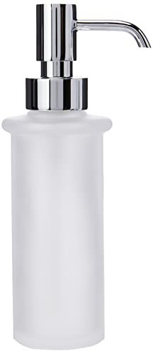 Smedbo Air Seifenspender mit mattem Glas, Silber/Weiß