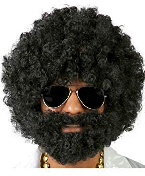FIESTAS GUIRCA GUI4869 - Afro-Perücke mit schwarzem Bart (Box Container)